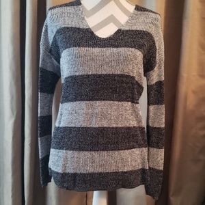 Black and grey striped sweater